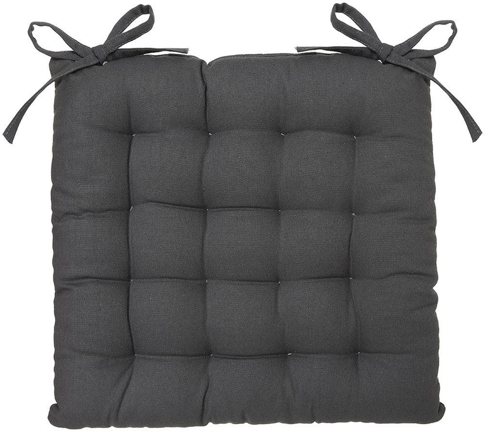 68033 Cojin para Silla Estilo Galleta Gris Oscuro 38X38Cm