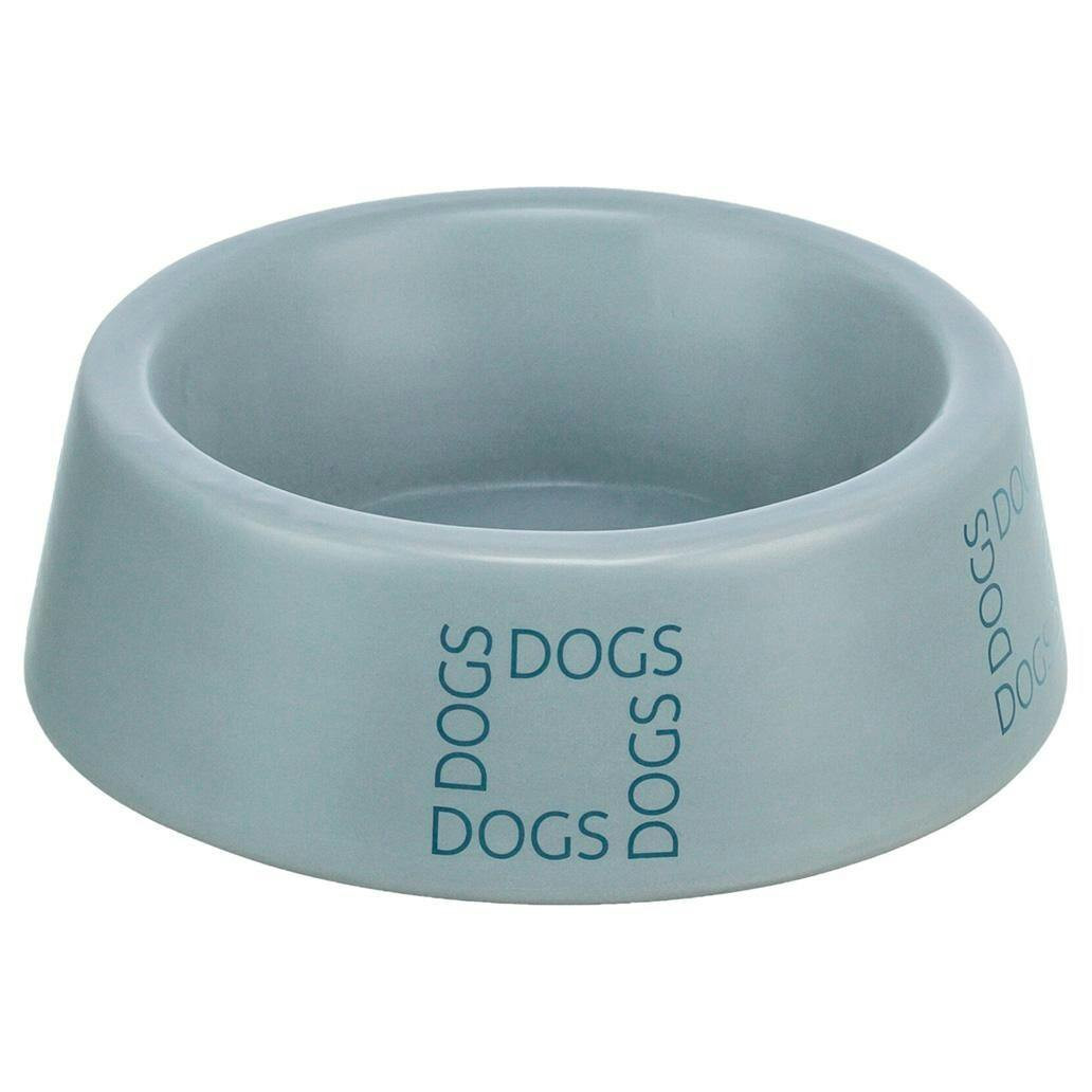 Gamela Em Ceramica Dogs 0,4 Lt/Ø16 Cm (Cinza/Azul) - TX25225A