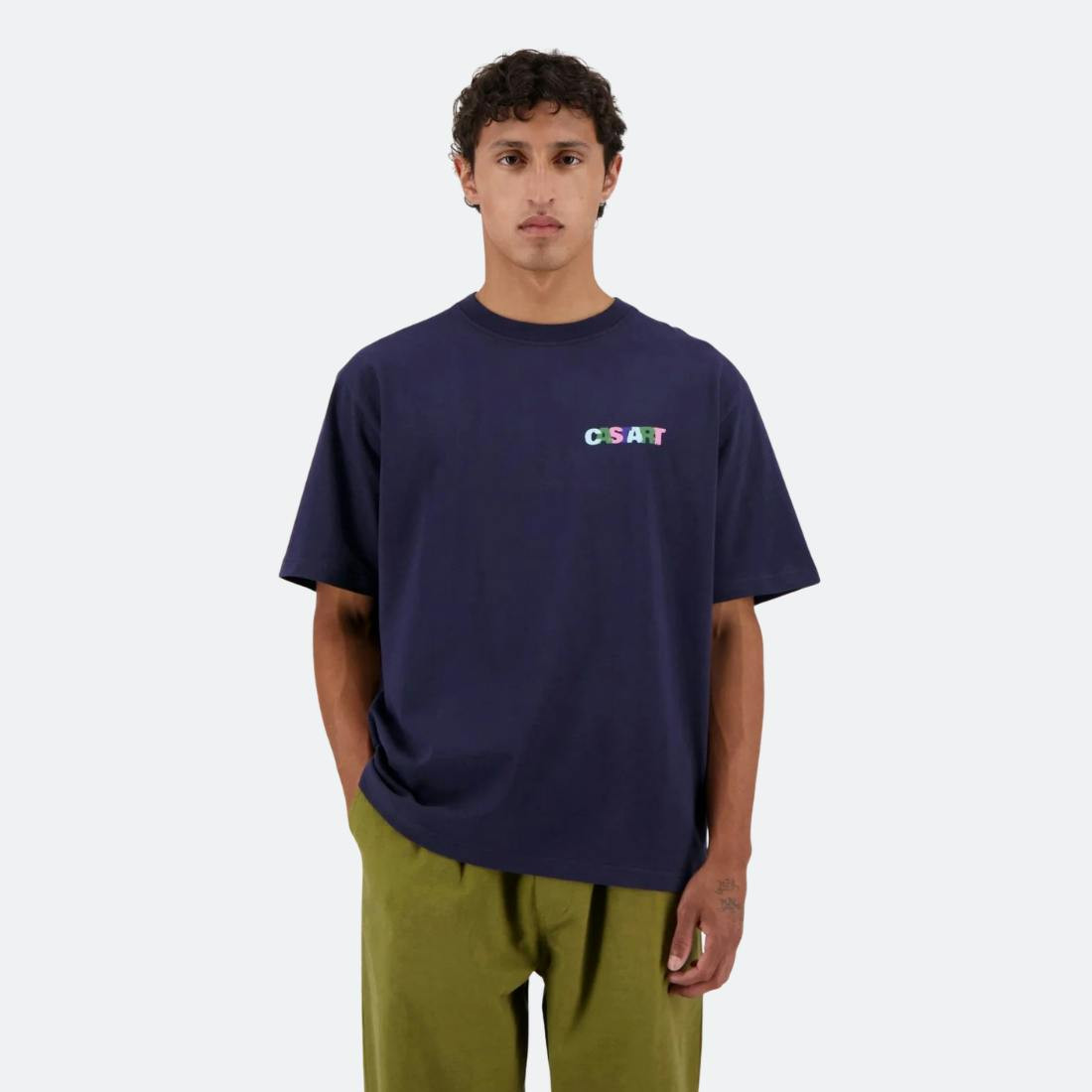 T-shirt com padrão gráfico em algodão orgânico