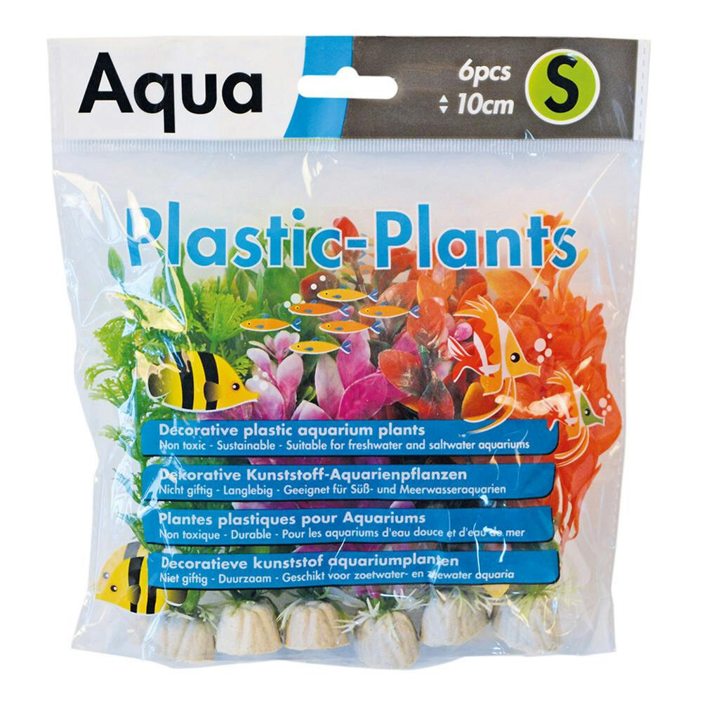 Plantas artificiais sortidas para aquário 10 cm (pack 6) - EXP5598