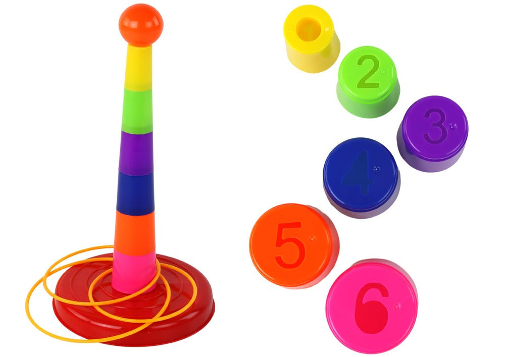 Jogo de Lançamento com Copos e Aros ao Alvo com Vários Níveis de Dificuldade