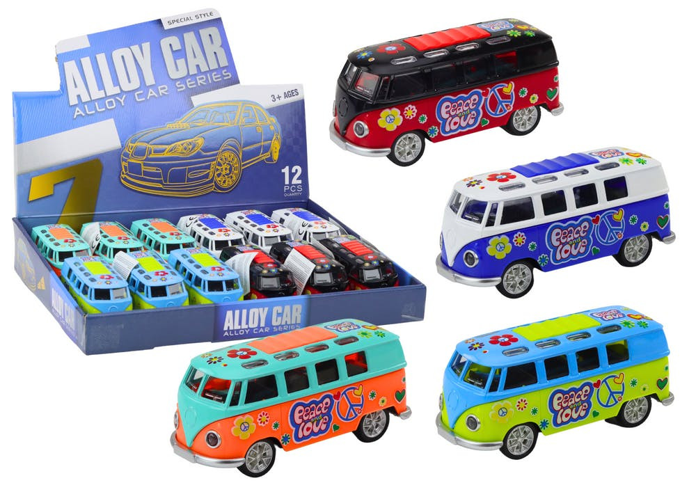 Autocaravana 1:32 metal portas abrir luz som (1 unidade, sortido)