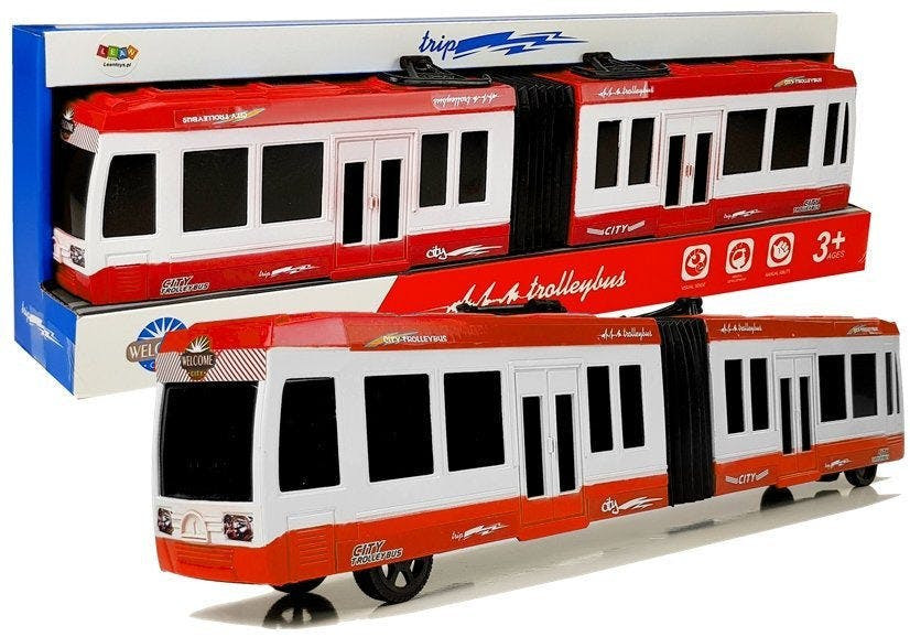 Autocarro articulado fricção vermelho