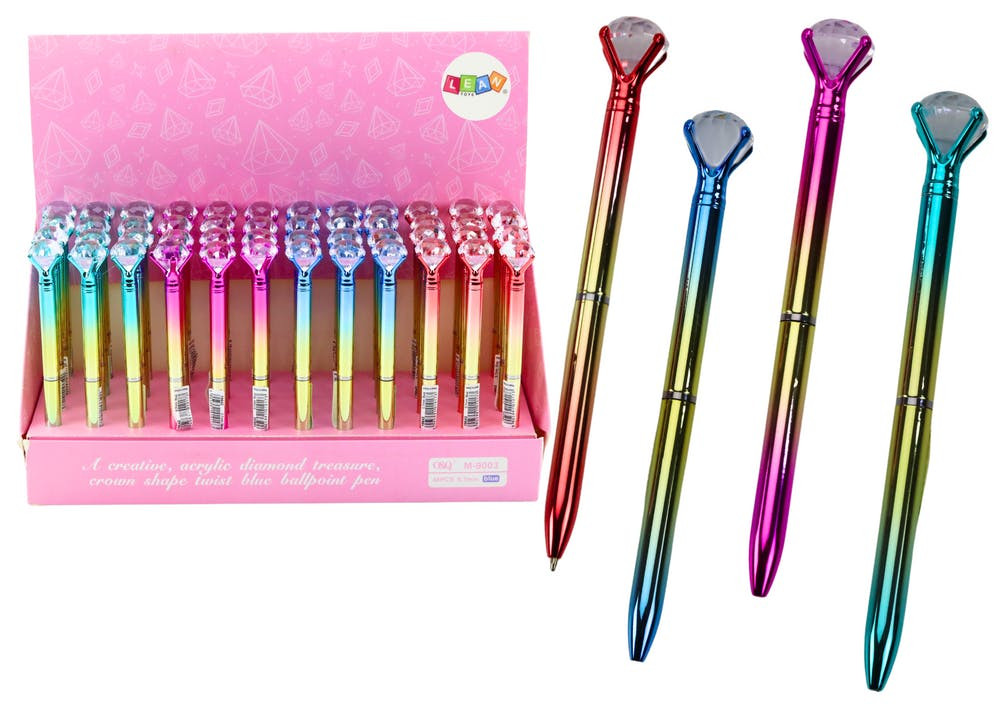 Caneta dourada brilhante tinta azul 0,7mm mix (1 unidade, sortido)