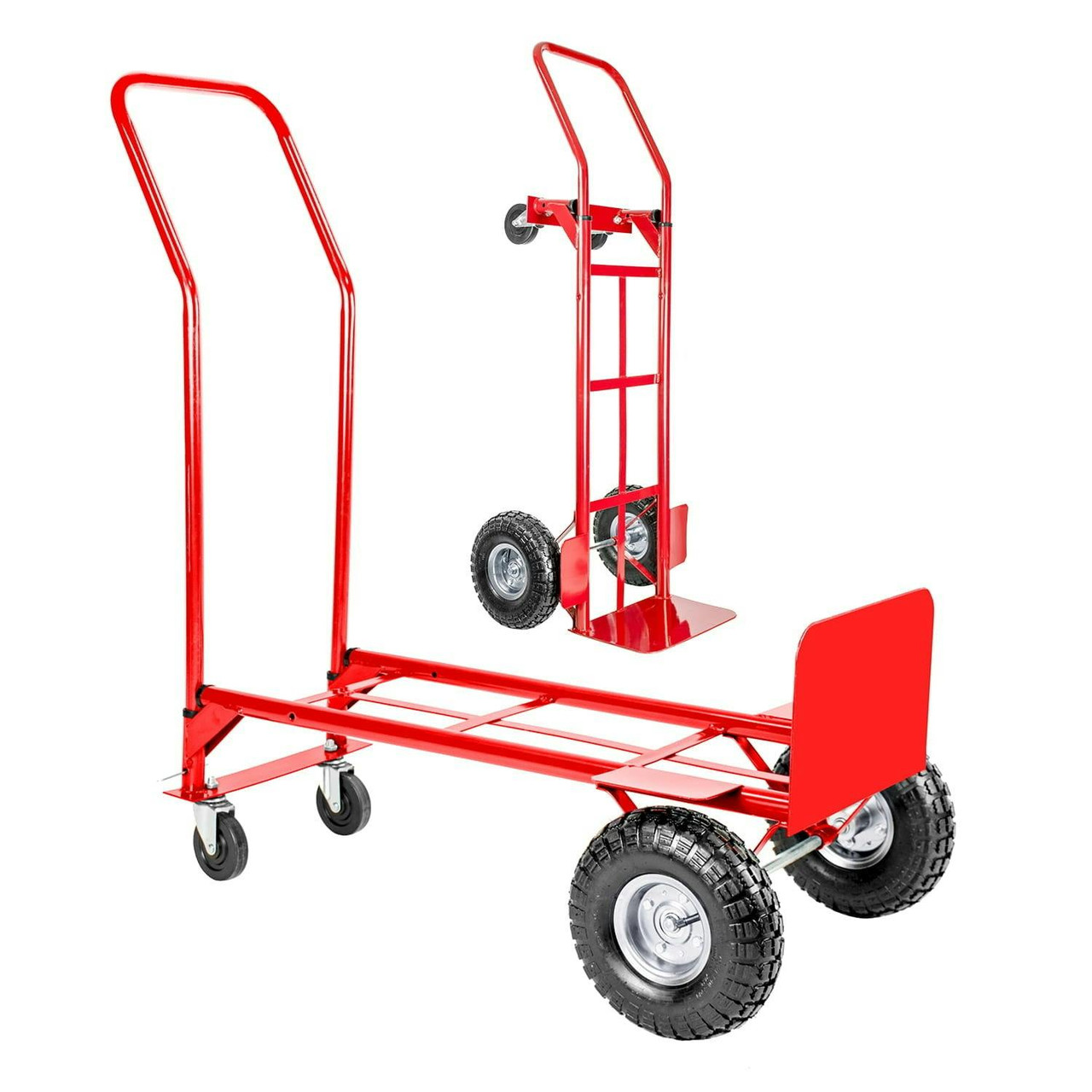 Carrinho de transporte dobrável até 250 kg vermelho