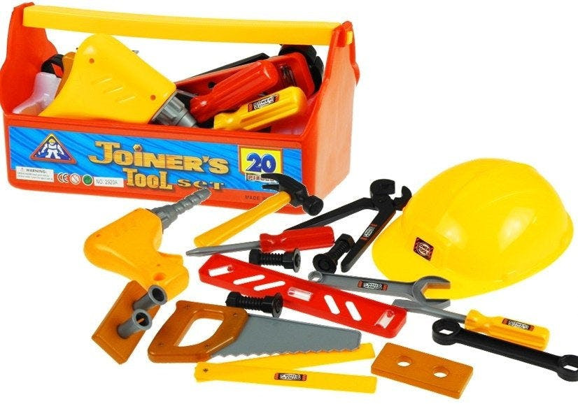 Caixa de ferramentas DIY com capacete 20 peças