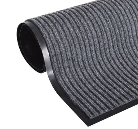 Capacho XXL 240 x 120 cm cinzento canelado