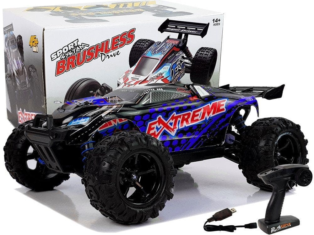 Carro de rally telecomandado ENOZE 9302E azul 1:18 45 km/h