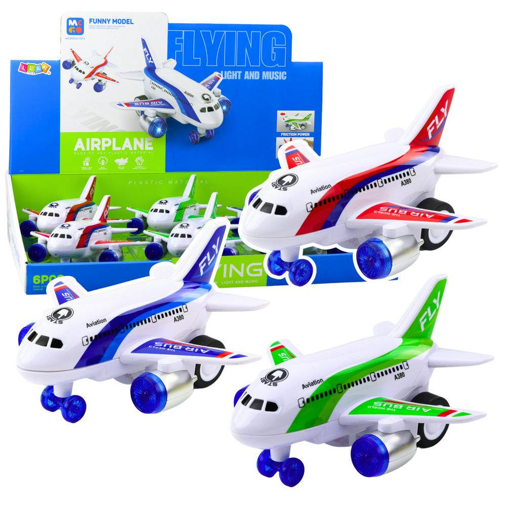 Avião de Passageiros a Pilhas com Luzes e Sons (1 unidade, sortido)