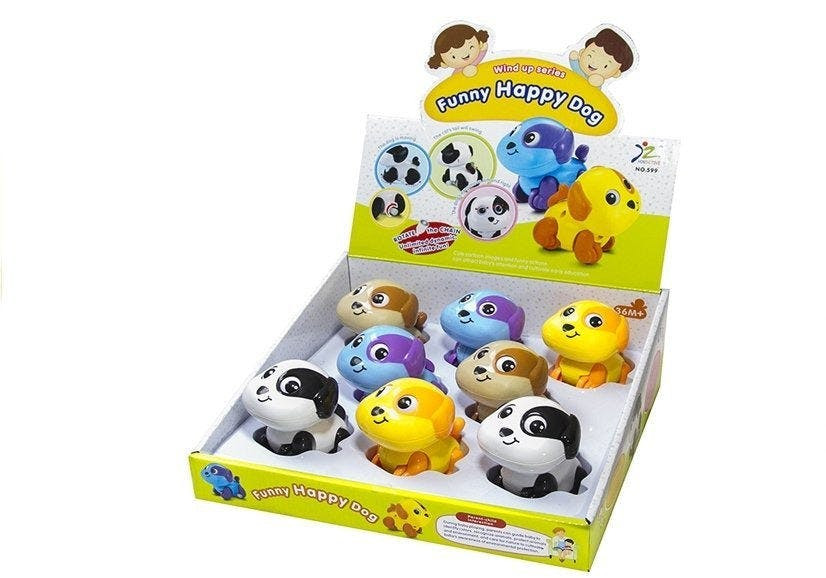 Cão mecânico de corda divertido (1 unidade, sortido)