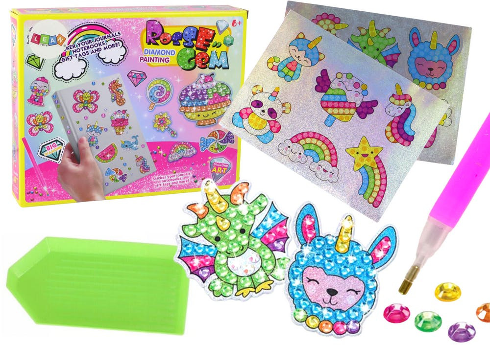 Conjunto DIY de Autocolantes Diamante Padrões Variados Coloridos