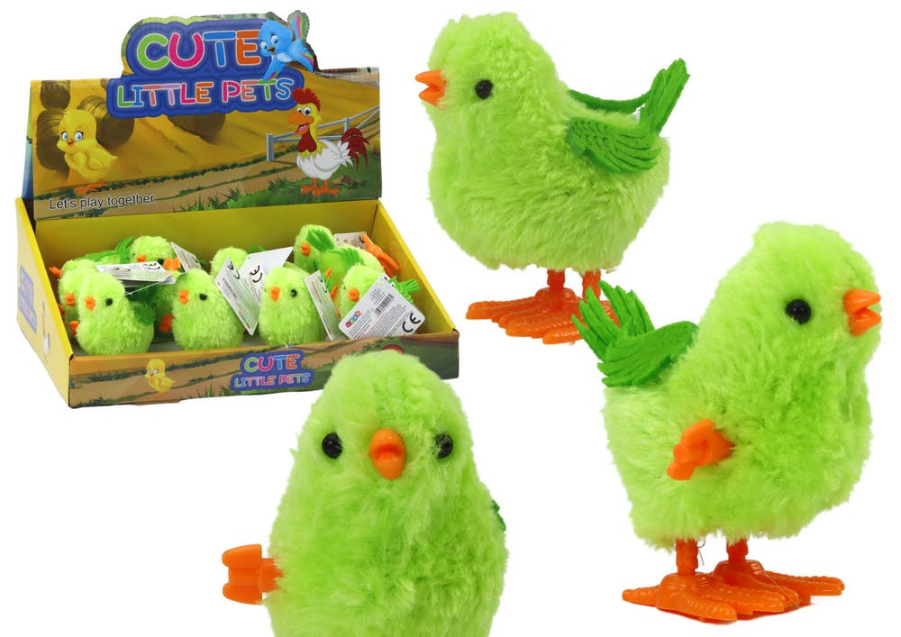 Galinha saltitante brinquedo de corda verde (1 unidade)