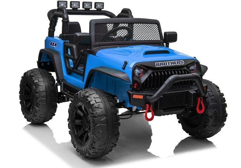 Carro elétrico infantil Jeep JC666 azul pintado