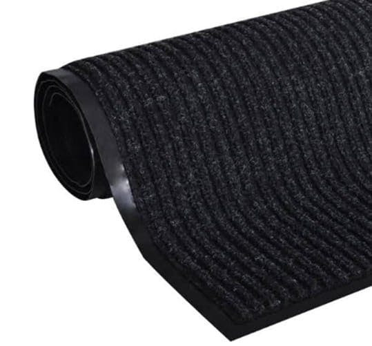 Capacho 120 x 180 cm preto canelado