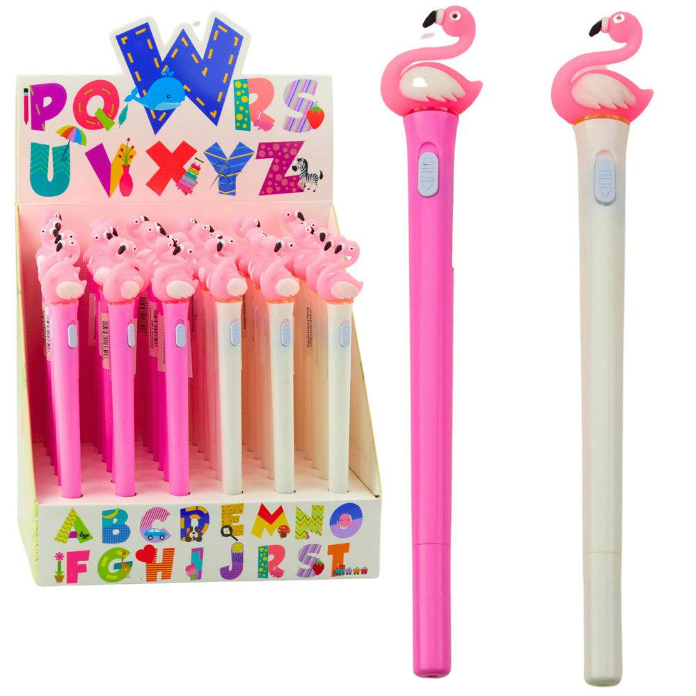 Caneta luminosa flamingo rosa tinta azul 0,7 mm (1 unidade, sortido)