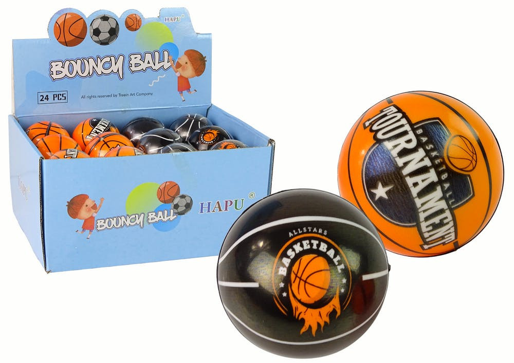 Bola macia bebé preto laranja 7 cm (1 unidade, sortido)