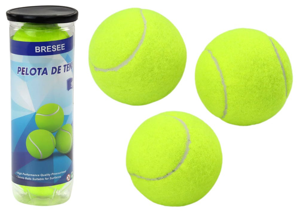 Conjunto 3 bolas de ténis amarelas