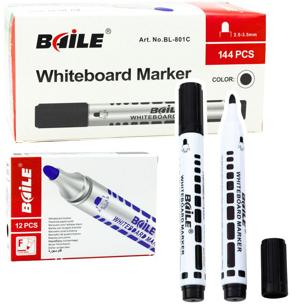 Conjunto de marcadores para quadro branco pretos 12 un.