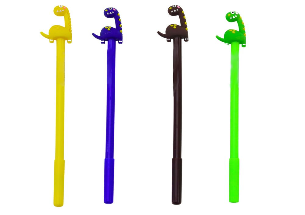 Caneta Dinossauro Tinta Preta Mix Castanho e Amarelo 0,5mm (1 unidade, sortido)
