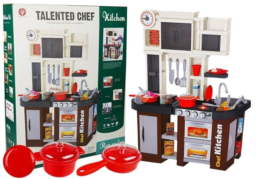 Cozinha infantil com relógio luzes e sons 84 cm