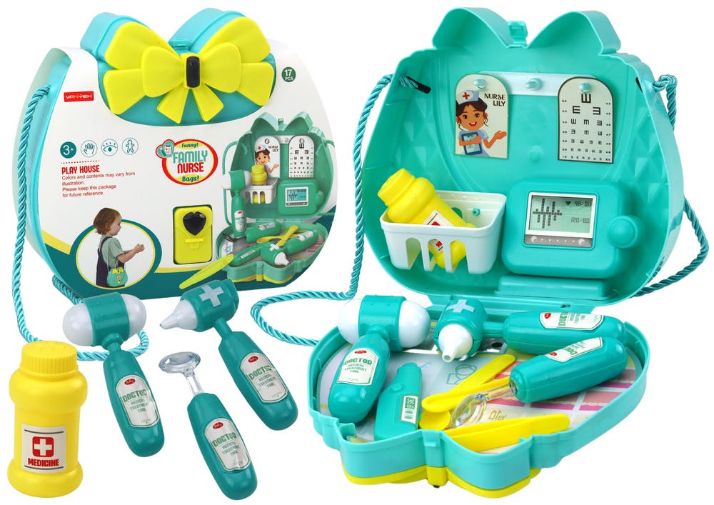Conjunto médico infantil bolsa turquesa