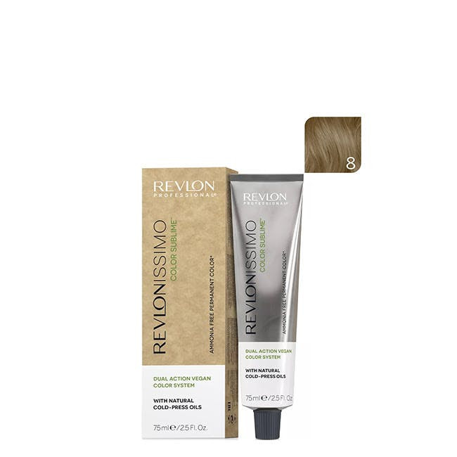 Tinta Sem Amoníaco Revlon Color Sublime Nº 8 0 Louro Claro 75 Ml