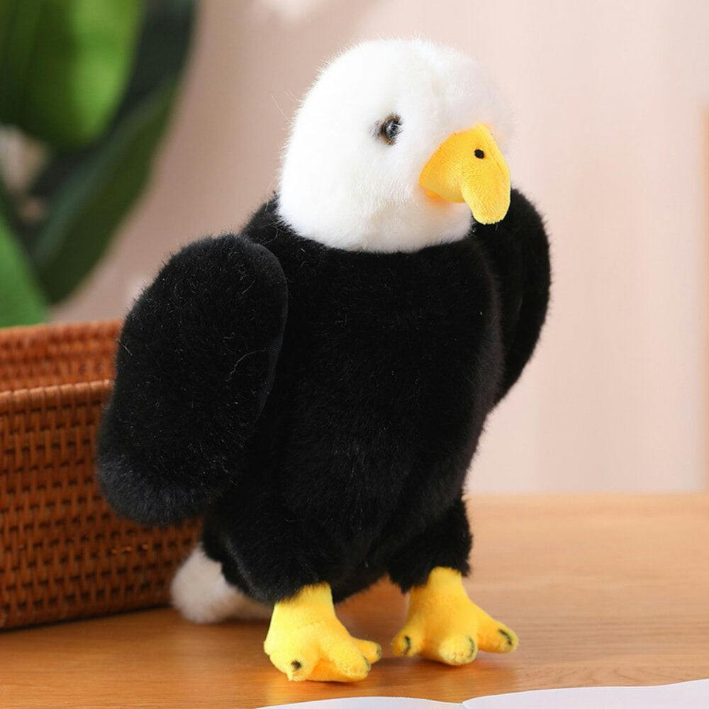 Peluche águia preto e branco 25 cm