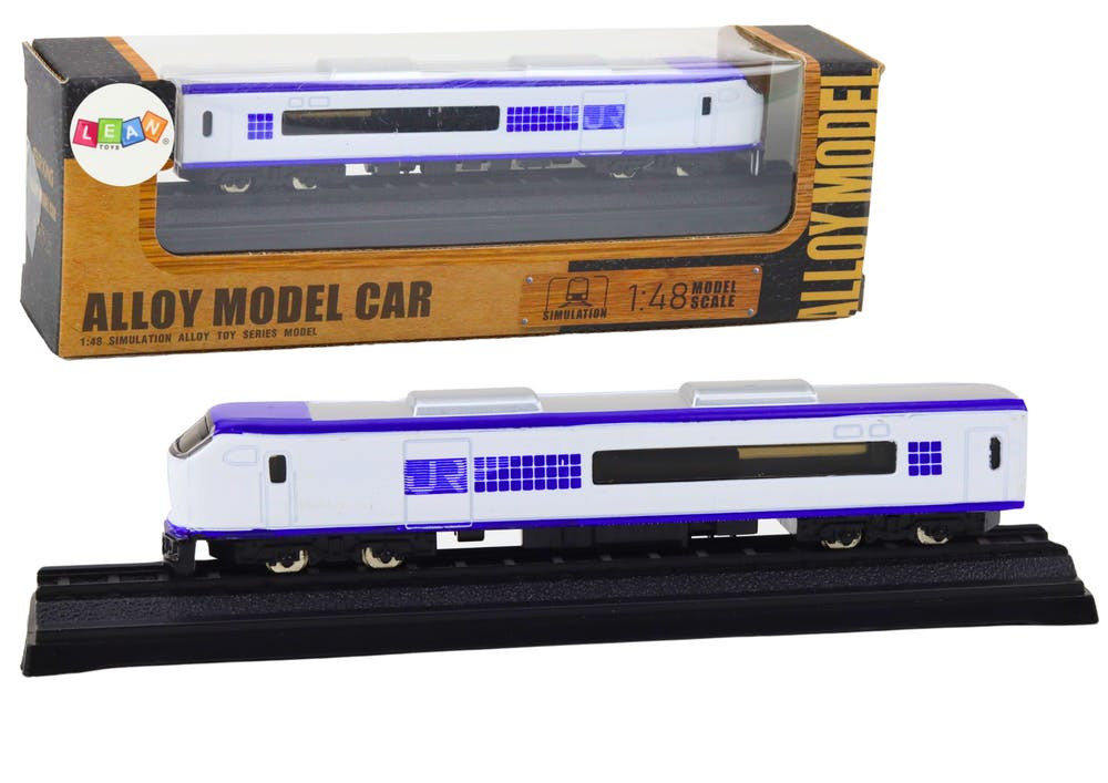 Vagão comboio coleção branco e azul 1:48 metal