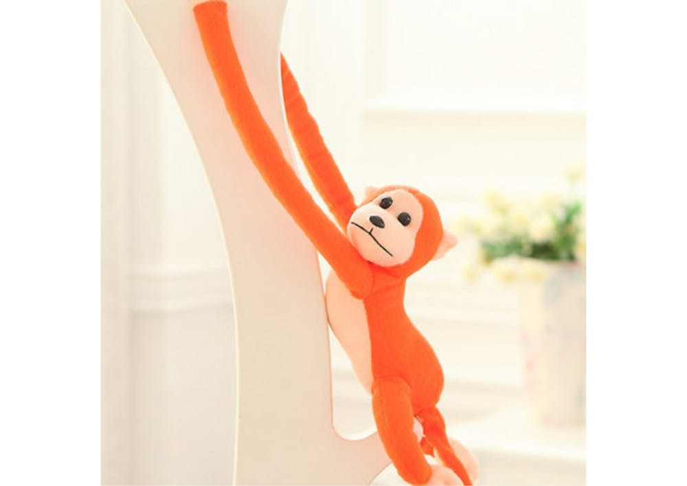 Macaco Peluche com Som Laranja 80cm