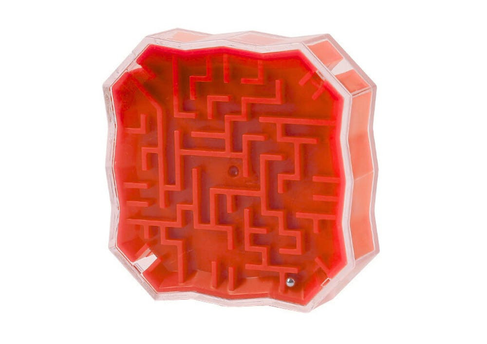 Jogo labirinto com bola vermelha