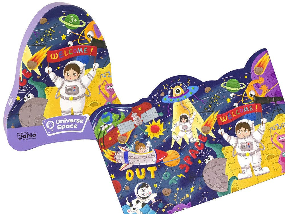 Puzzle espaço UFO planetas 48 peças