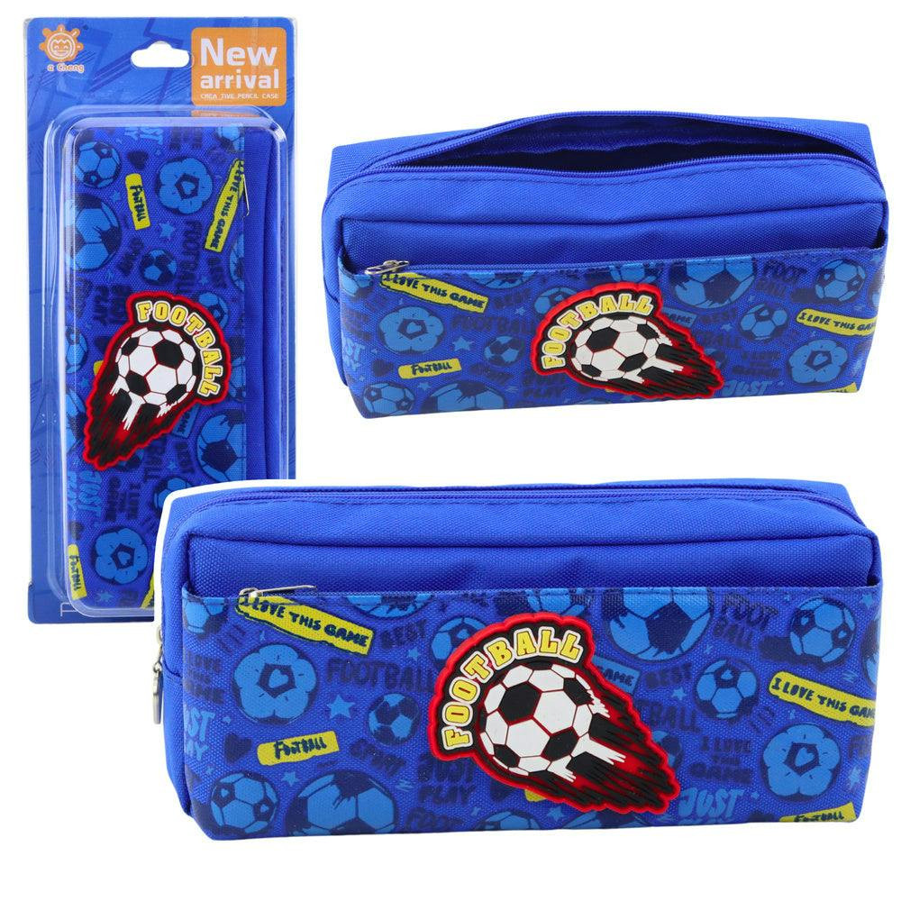 Estojo Escolar Futebol Azul