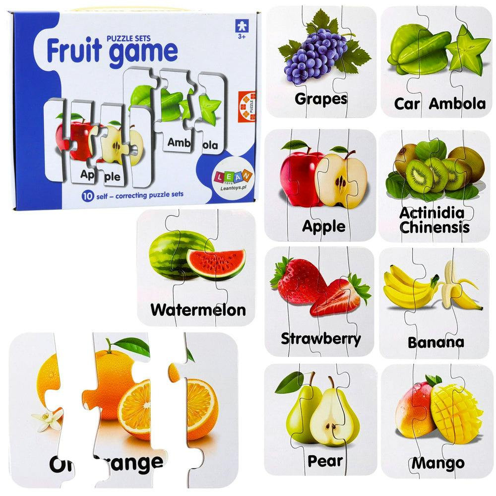Puzzle educativo frutas 10 ligações