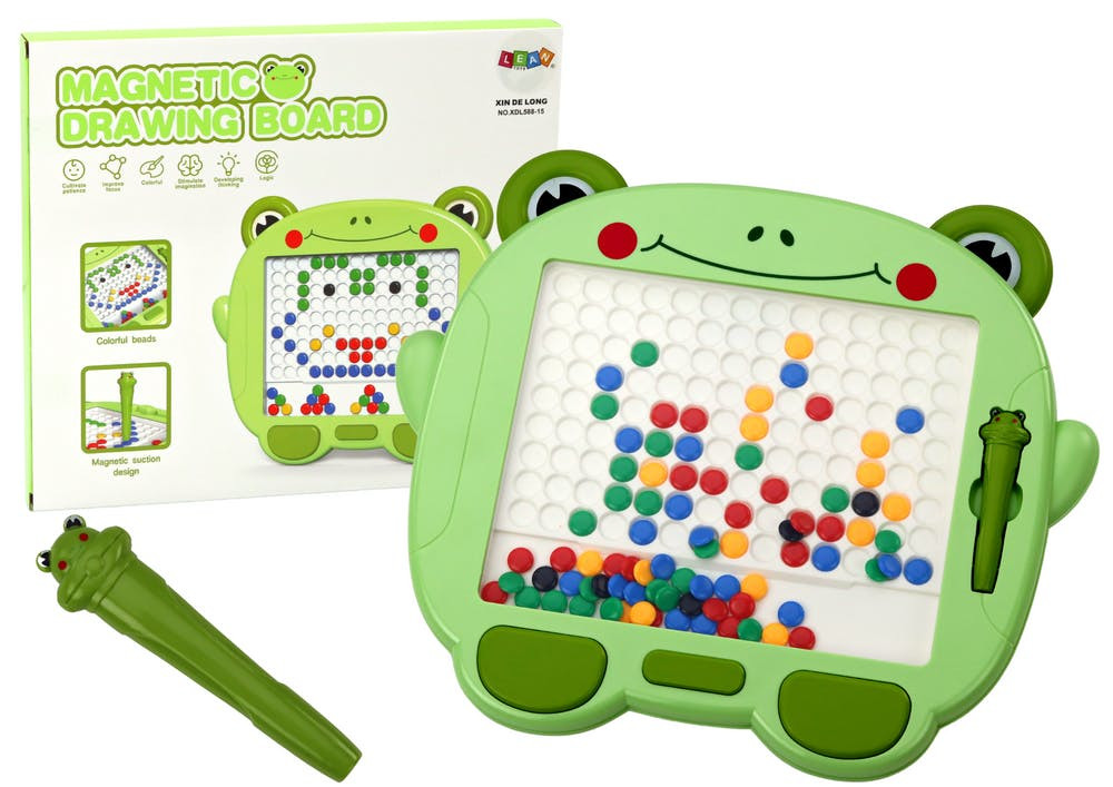Quadro magnético educativo sapo com caneta e contas