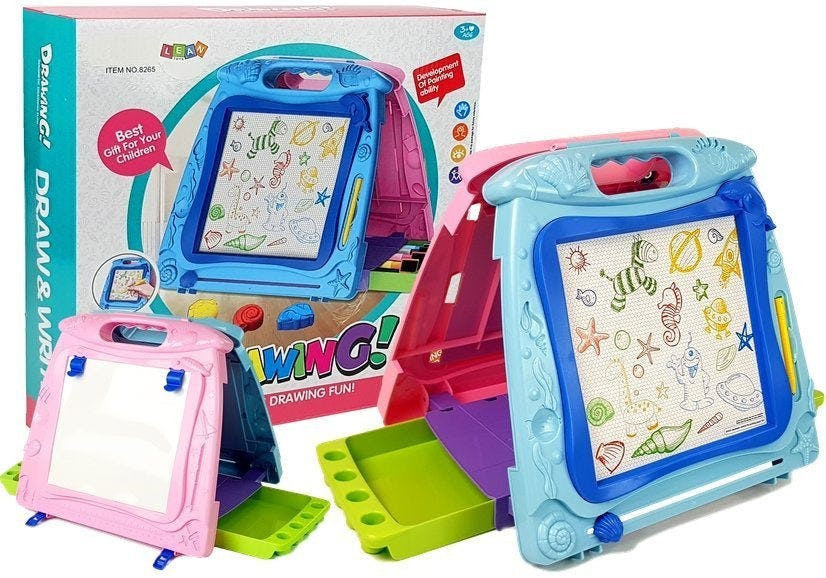 Quadro dupla face desenho marcadores magnéticos