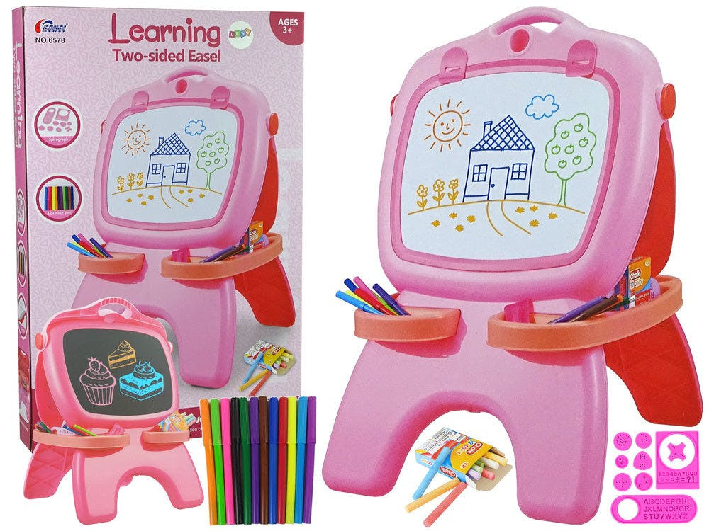 Quadro magnético dupla face rosa