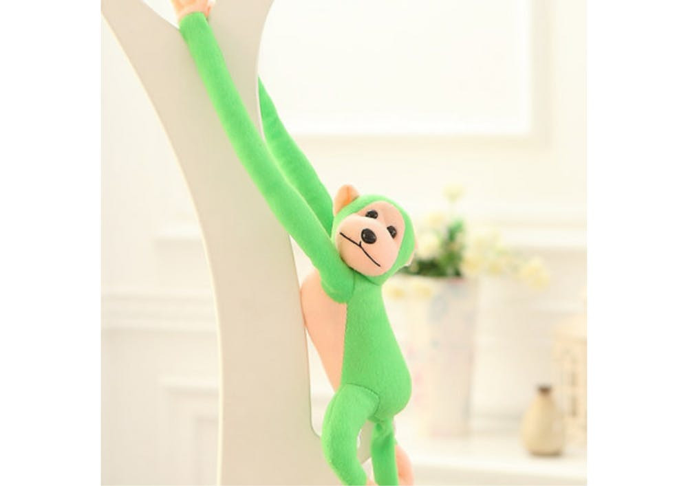 Macaco Peluche com Som Verde 80cm