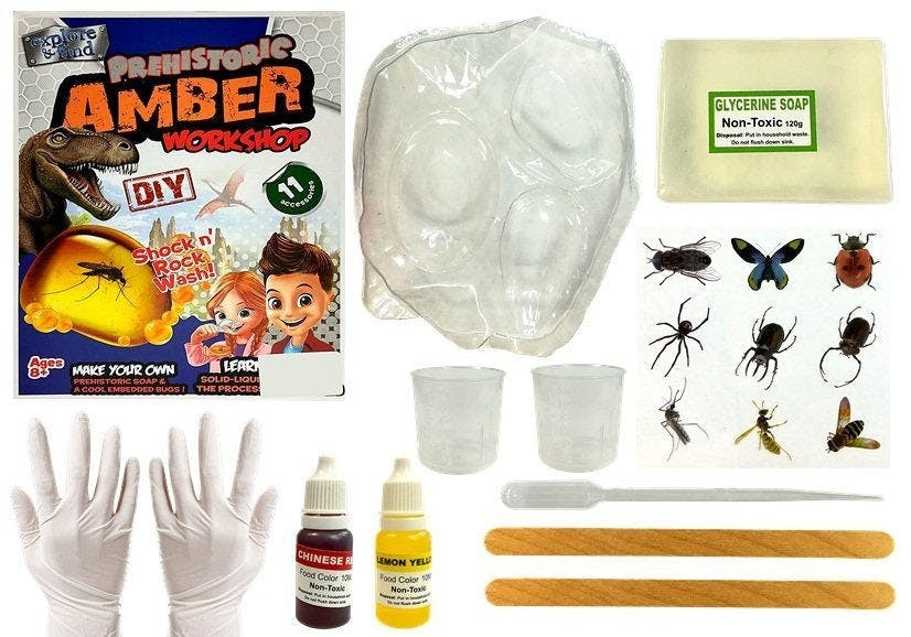 Kit criativo insetos âmbar pré-histórico