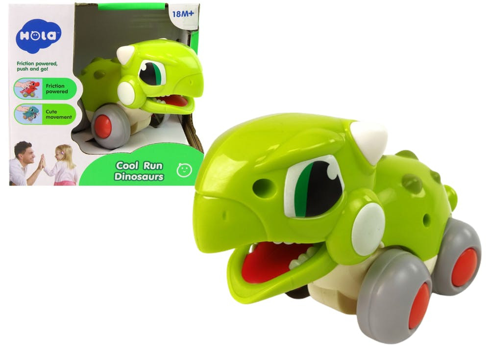 Dinossauro com rodas verde