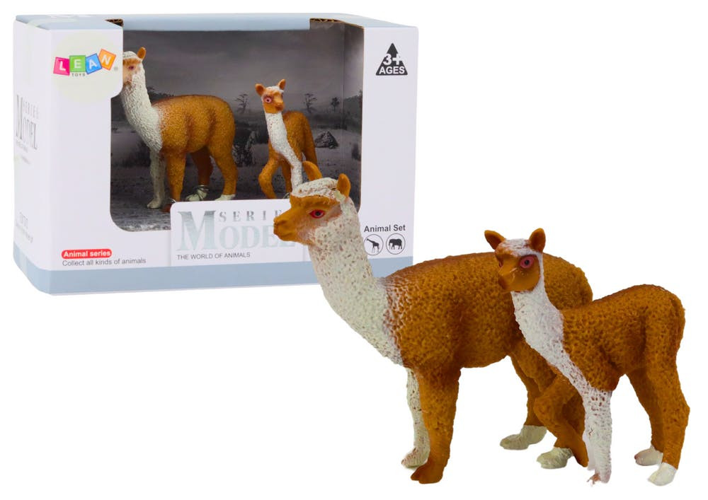 Lama adulta com cria, coleção Animais do Mundo