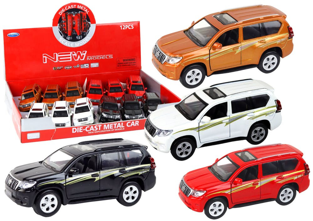 Carro metálico 12 cm com luz e som, várias cores (1 unidade, sortido)