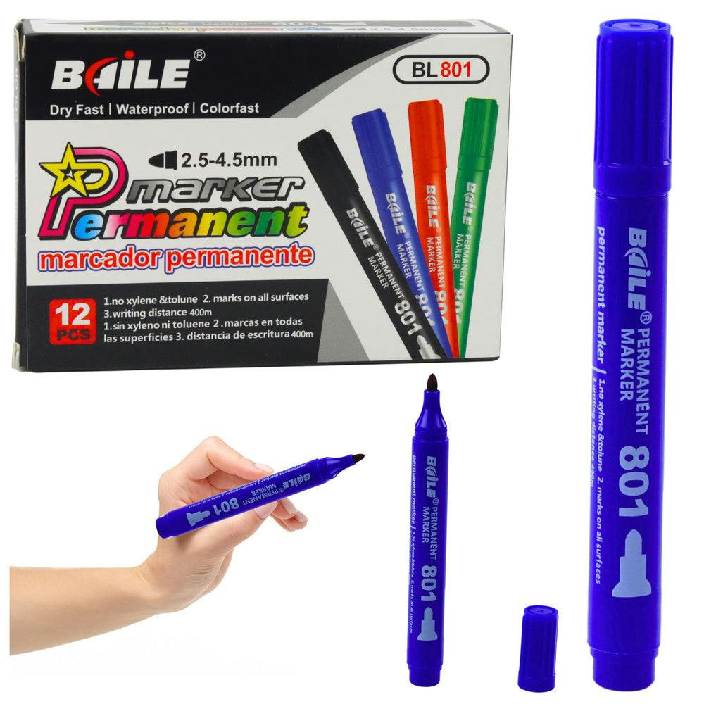Marcadores permanente impermeável azul 2,5-4,5 mm (1 marcador)