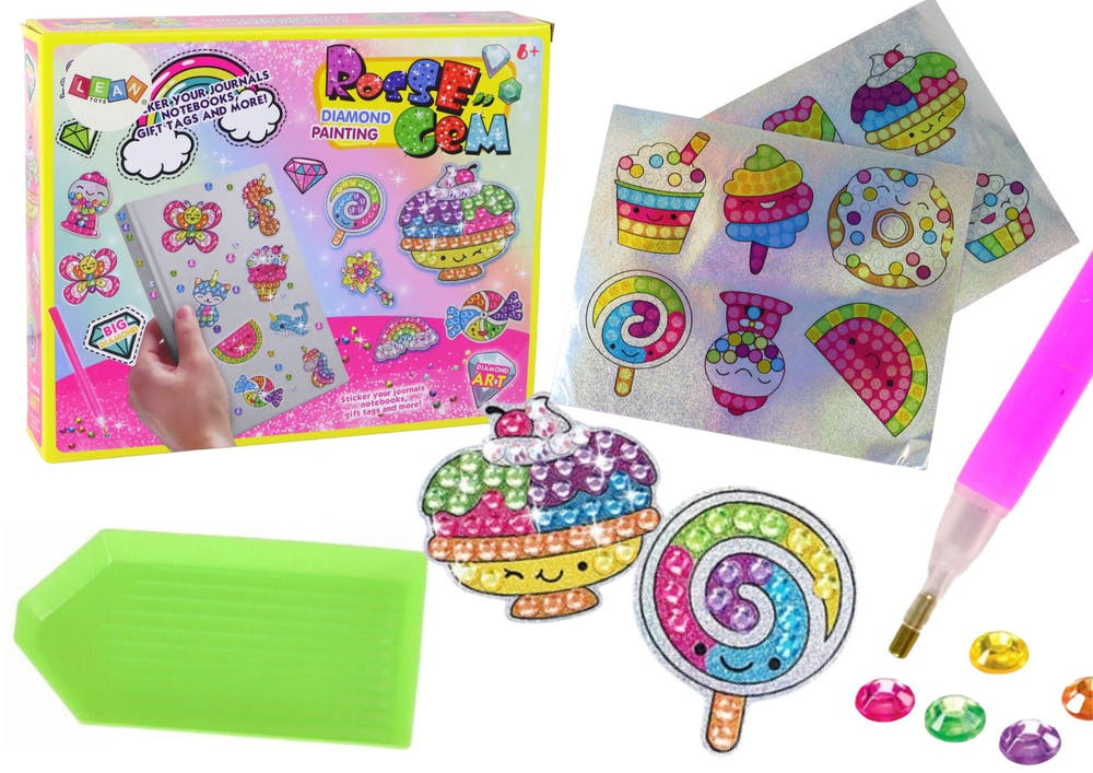 Conjunto DIY de Autocolantes Diamante Doces Coloridos