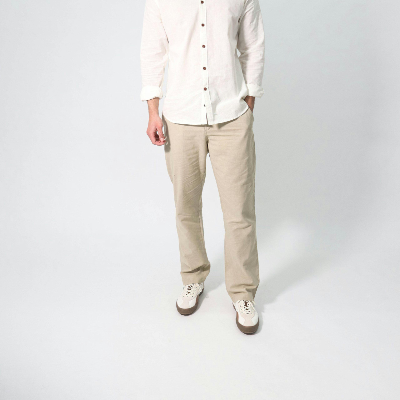 ANERKJENDT JAN COTTON LINEN ELA PANTS - ANERKJENDT 901938 0536-M