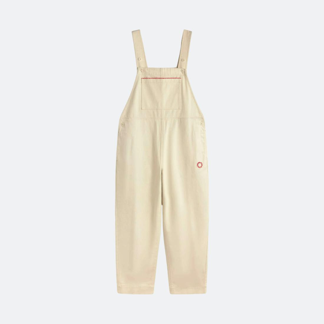 Jumpsuit em algodão orgânico com bordado manual