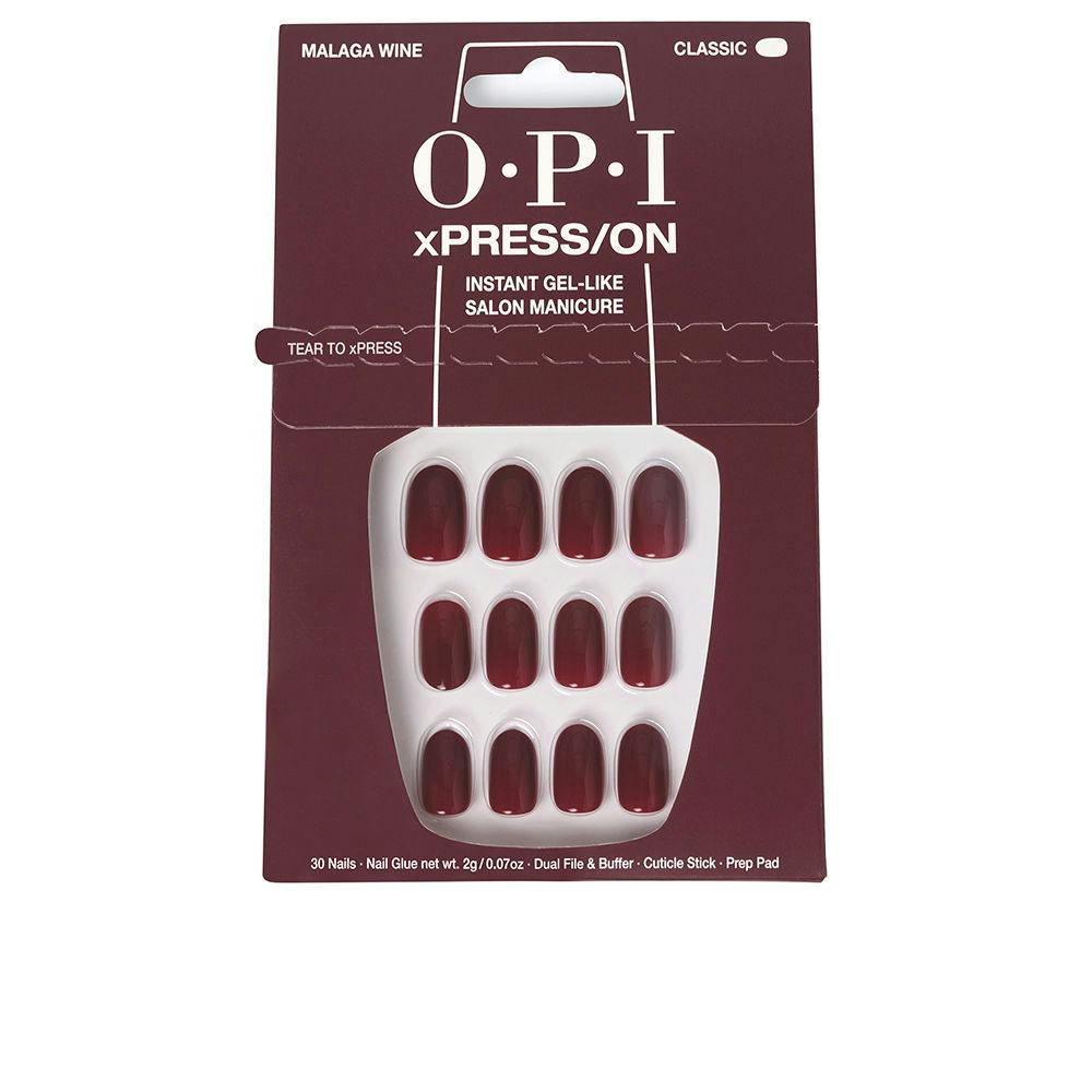 Opi xPress/On False Gel-Like Nails Color Malaga Wine x30