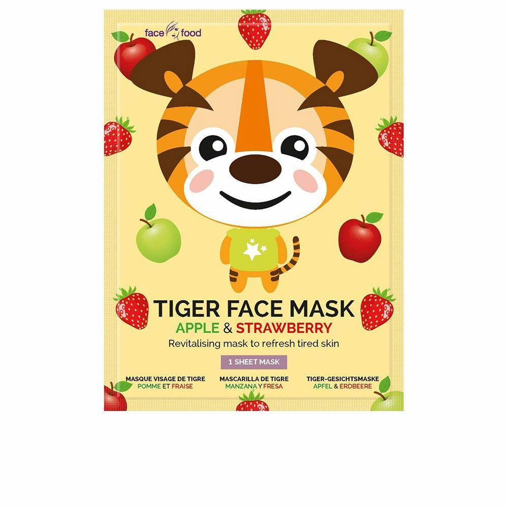 Máscara facial revitalizante Animal Tiger maçã e morango 1 unidade