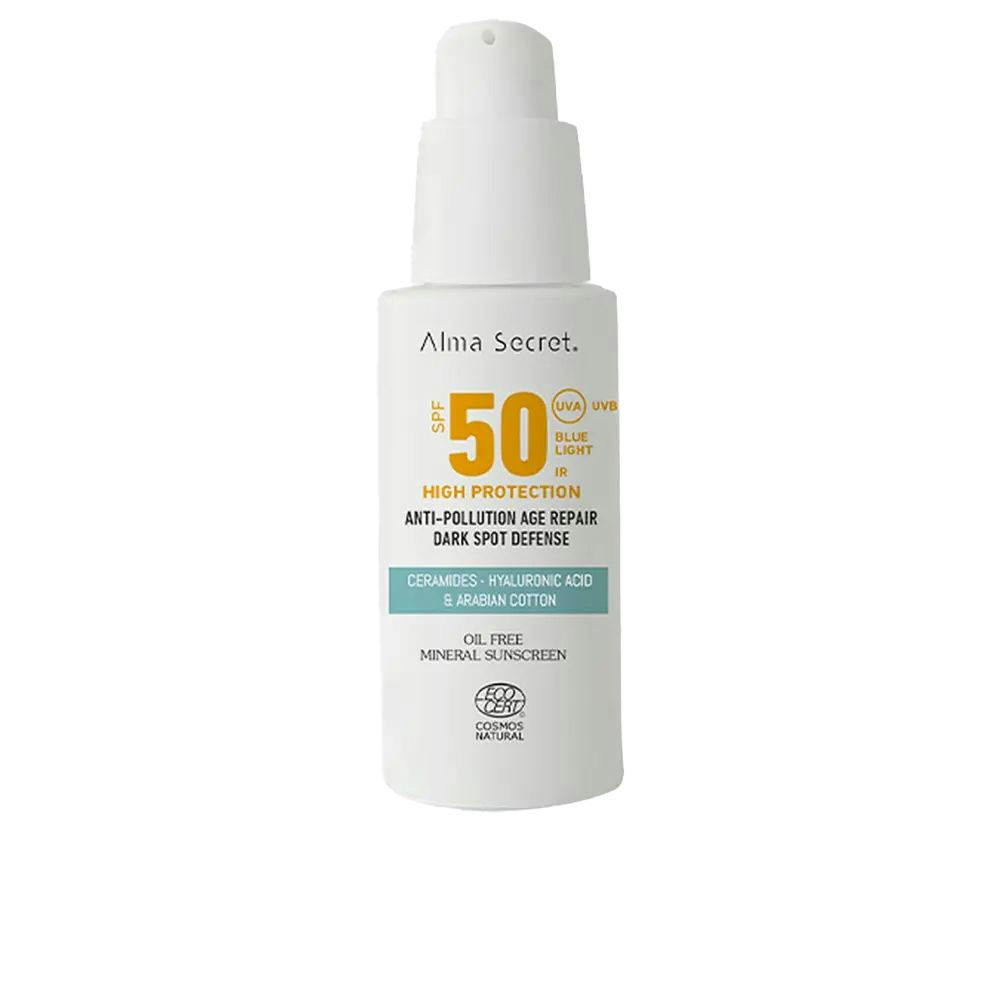 Protetor solar facial SPF50 - creme reparador antienvelhecimento