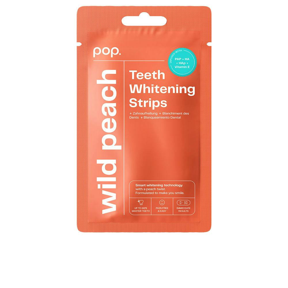 POP. Peach Flavored Whitening Strips 7 Units
