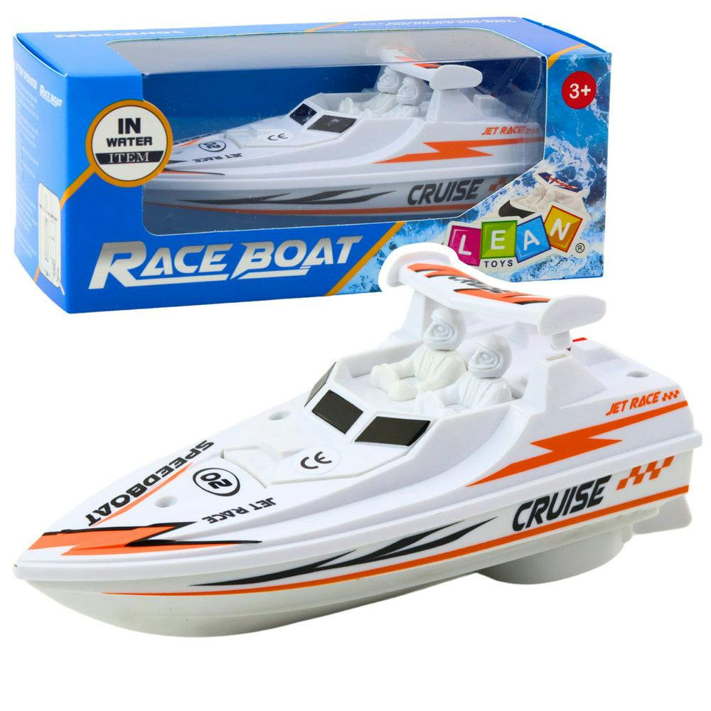 Barco a Pilhas Branco Flutuante